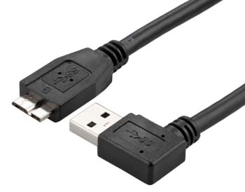 USB 3.0 Rihght Angle A to Micro B Cable