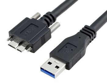 USB 3.0 Type A to Micro B Cable With Screws Lock