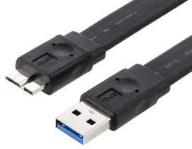 USB 3.0 A to Micro B Flat Cable