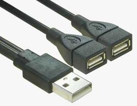 USB 2.0 A Male to Double A Female Cable