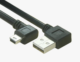 Right Angle A to Mini B Cable