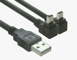 USB 2 in 1 Mini B Cable