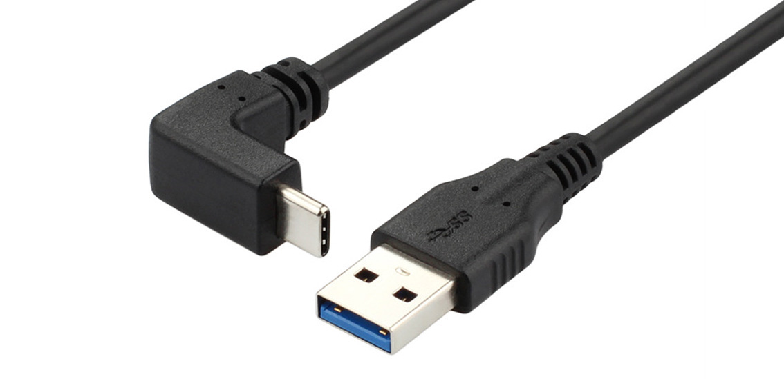 Right Angle C to A USB Cable