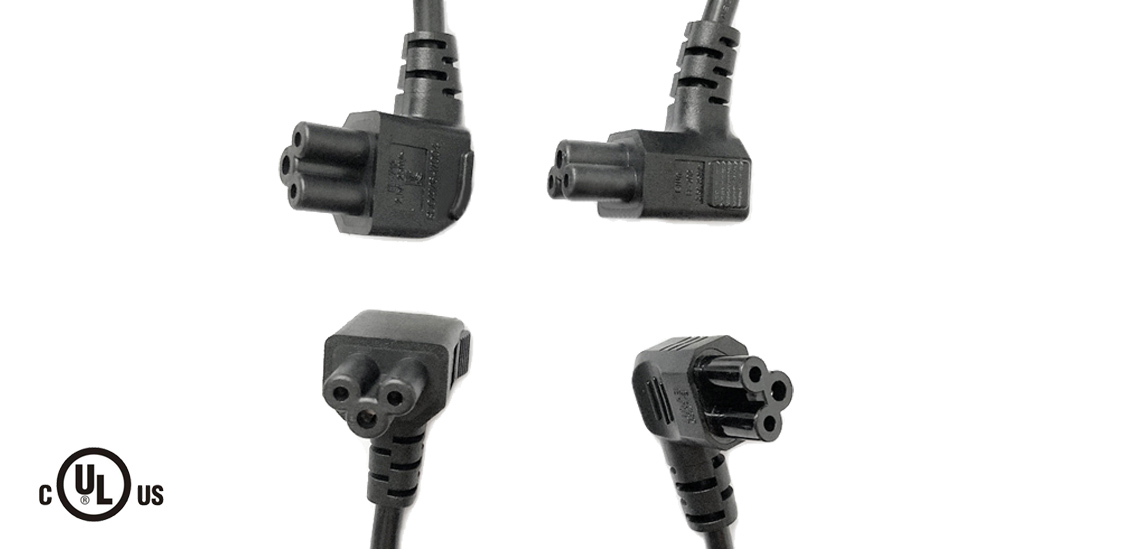 UL&CSA Approved America/Canada Right Angle IEC C5 Power Cord