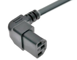 Cable de alimentación IEC C13 de ángulo recto