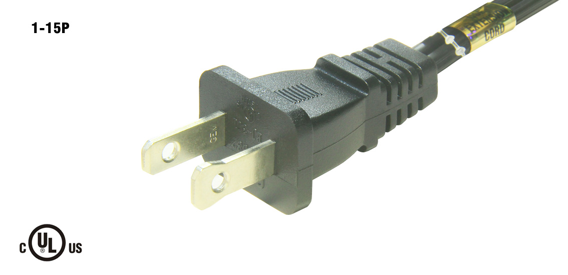 NEMA 1-15P Power Cord