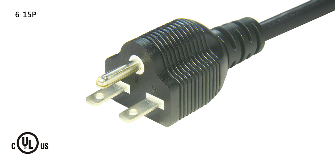 NEMA 6-15P Power Cord