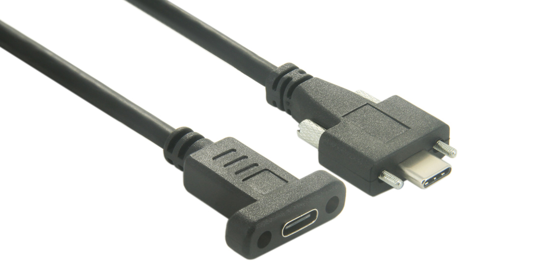 Cable de extensión USB C con bloqueo de tornillos