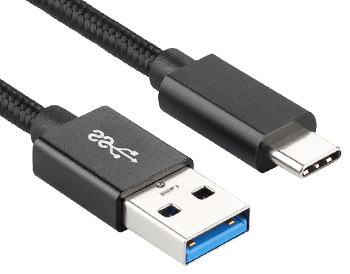 USB 3.1 A to C Aluminum Shell Nylon Braid 3A High Current Fast Charging Cable