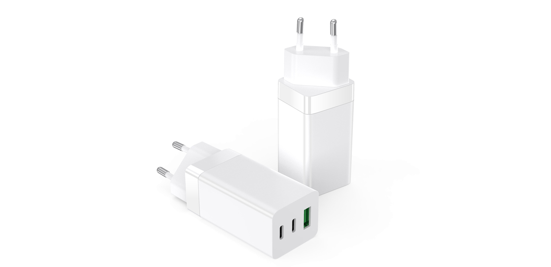 EU Plug 65W USB C Adapter GaN PD Fast Charging Adapter
