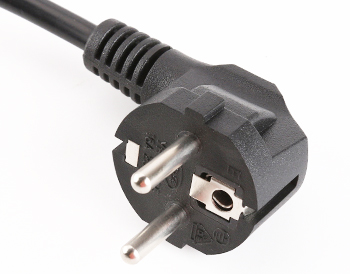 CE&VDE aprovado Euro 2 Pole Plug Power Cable, 2 Pole CEE7/7 Plug with Earthing Contact Power Cord
