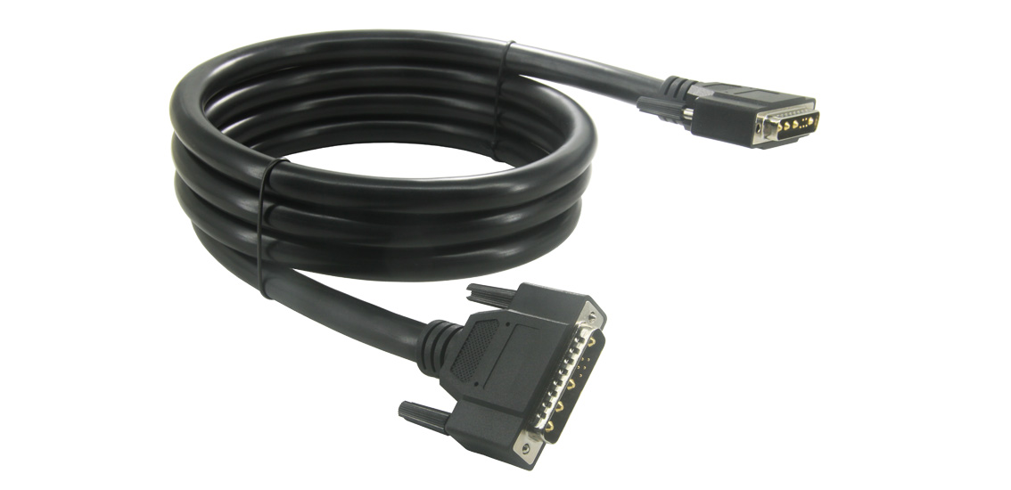 D-SUB 9W4 Cable, IP67 Waterproof, High current 10-40A, 5+4Pin RF Coaxial Power Supply Signal Cable