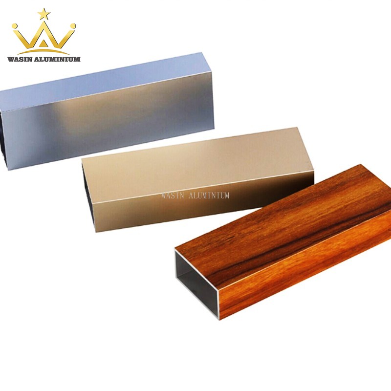 Various Sizes Of Rectangular Aluminum Profile And Tube In Difference Surface Color