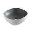 Vitreous china bathroom vessel sink without overflow