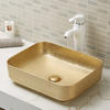 Counter top vitreous china bathroom vessel sink