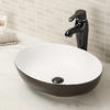 Oval counter top bathroom wash basin