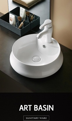 Glossy white wash basin