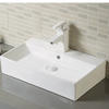 Wall Hung Rectangular White Bathroom Sink