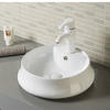 Round Bathroom Basin Hand Wash Sink with Faucet Hole