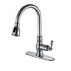 Classical Brass Pull Out Chrome Gooseneck Kitchen Faucet