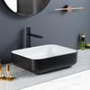 Modern Above Counter Ceramic Matte Black Vessel Sink