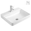 Vintage style square vessel bathroom sink and counter