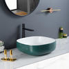 Square Porcelain Wash Basin Price Above Counter Bathroom Vessel Sink
