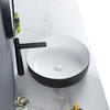 Ceramic Material Black And White Wash Basin With Clean And Smooth Contour Lines