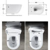 One Piece European Back To Wall Toilet Round Comfort Height for Hotel