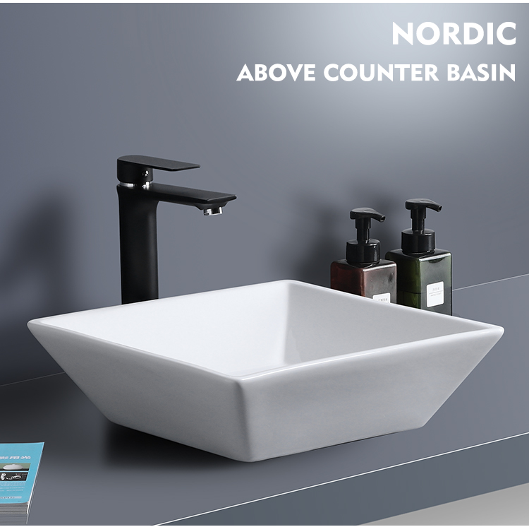 Above Counter Easier Installation White Color Ceramic Utility Sink