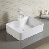 Bathroom Sink On Top Of Counter With Rounded Corners On All Four Corners