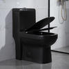 S-Trap power flushing porcelain wc black toilet bowl for Hotel Villa Apartment