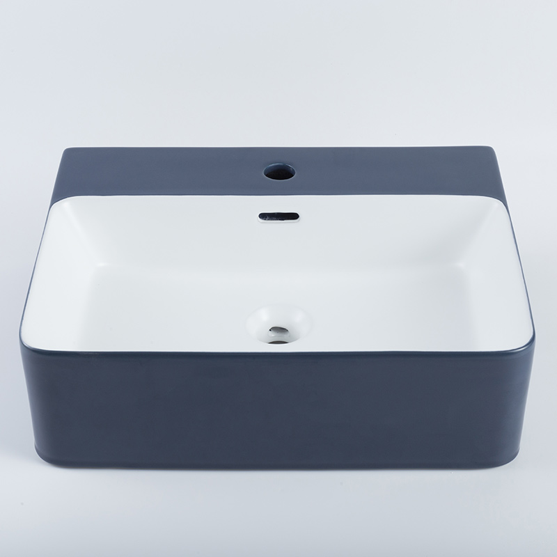 Modern Rounded Corners Wash Basin Water-Resistant Above Counter Sink