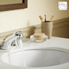 Vitreous China Under Mount Bathroom Sink Trough With Overflow