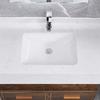 Sleek Lines Rectangular Ceramic Sink Manufacturer Undermount Basin