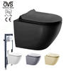WC Rimless Bathroom Bowl Ceramic Sanitary Ware Wall Hung Luxury Toilet Set