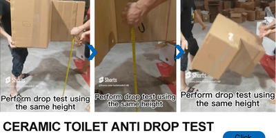 Bathroom ceramic toilet anti drop test