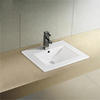 Cabinet Sink White Rectangular Bathroom Vanity Counter Top Basin