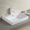 Hotel Bathroom Ceramic Counter Top Square Hand Wash Basin Bowl Wash Sink