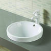 Bathroom Wash Basin Cabinet Ceramic Round Shape Above Counter Basin