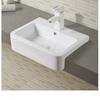 Modern rectangular classic design easy cleaning white ceramic art basin