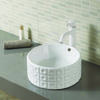 Elegant Design Single-firing At High Temperature Round Counter Top Basin Glossy White