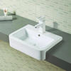 Modern rectangular classic design easy cleaning white ceramic art basin