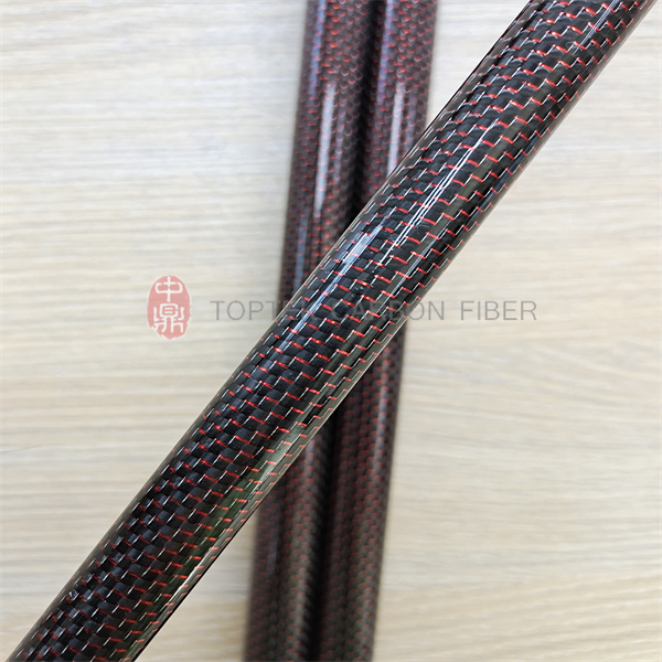 red carbon fiber tube