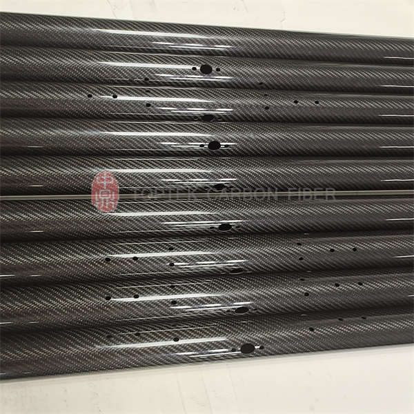 drilled carbon glossy tube, carbon tube