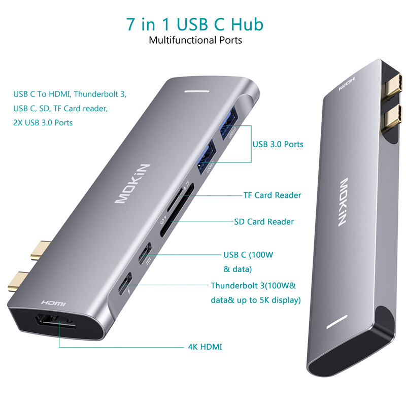 USB C Hub 7 in 1-2201