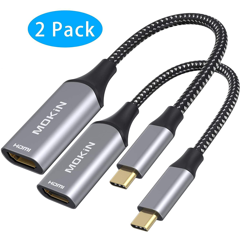 usb c to hdmi 30Hz Gray 2 Pack