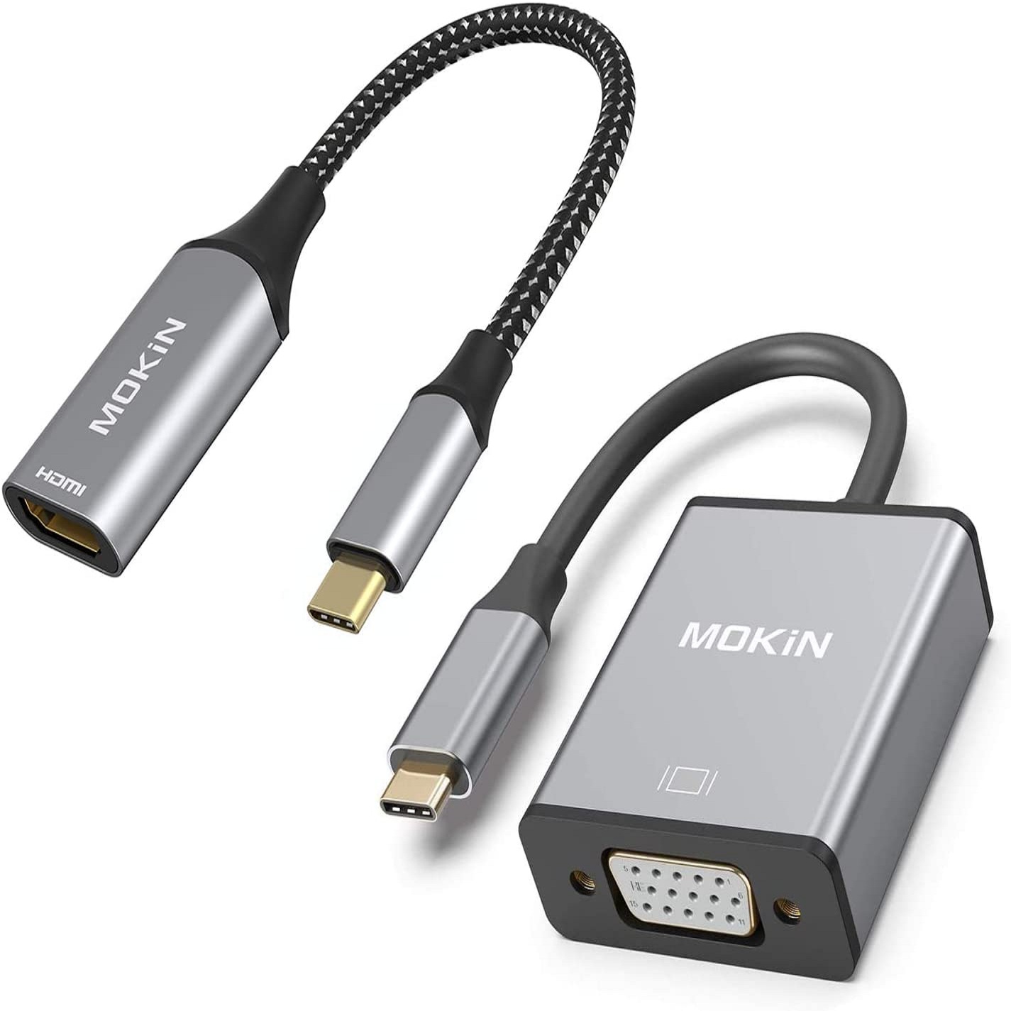 USB C to HDMI and USB C to VGA Adapter