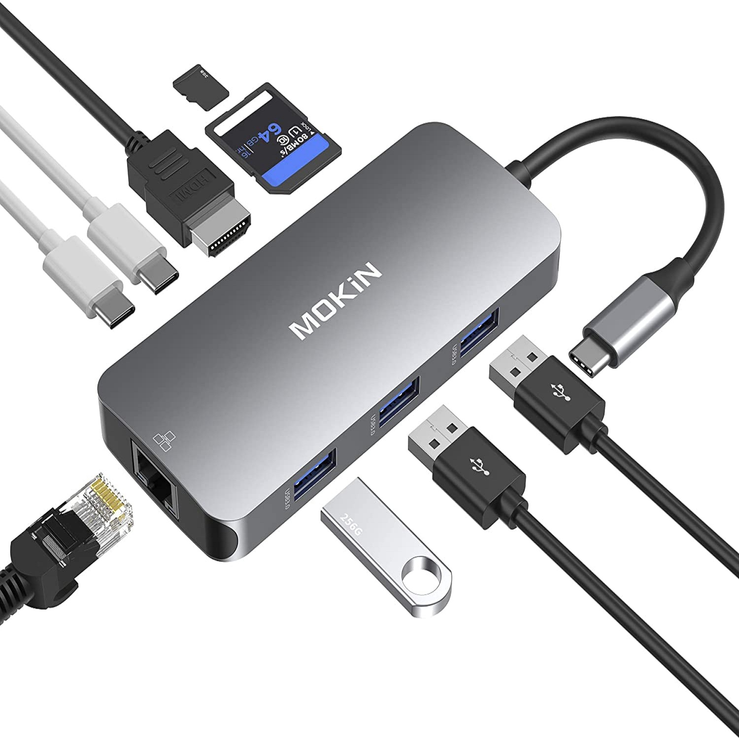 USB C to Hub 9 in 1