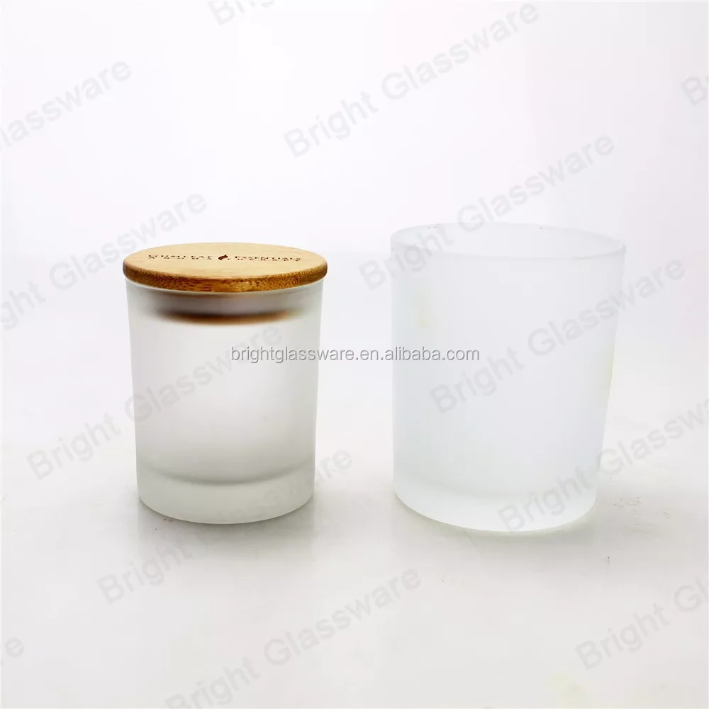 small candle jars  Frosted glass candle jars